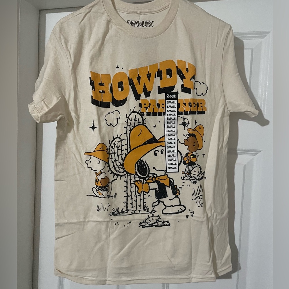 PEANUTS HOWDY PARTNER T-SHIRT Unisex Size S NEW w/tag